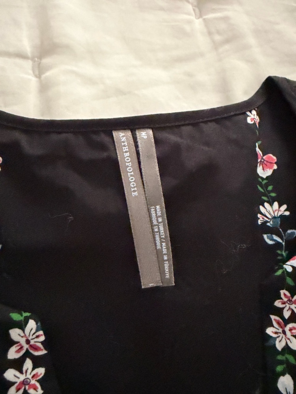 Anthropologie Black Floral Somerset Dress - Picture 2 of 2